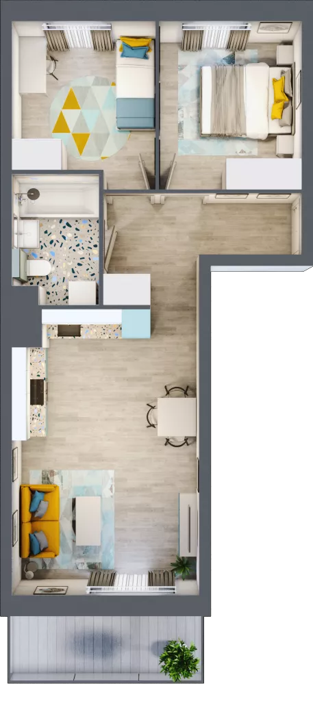 3 pokoje, mieszkanie 49,52 m², piętro 3, oferta nr M138, Kwietny Ogród, Lublin, Czechów Północny, Czechów Północny, ul. Edwarda Wojtasa