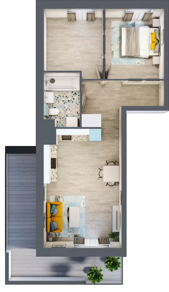 3 pokoje, mieszkanie 49,52 m², piętro 1, oferta nr M178, Kwietny Ogród, Lublin, Czechów Północny, Czechów Północny, ul. Edwarda Wojtasa