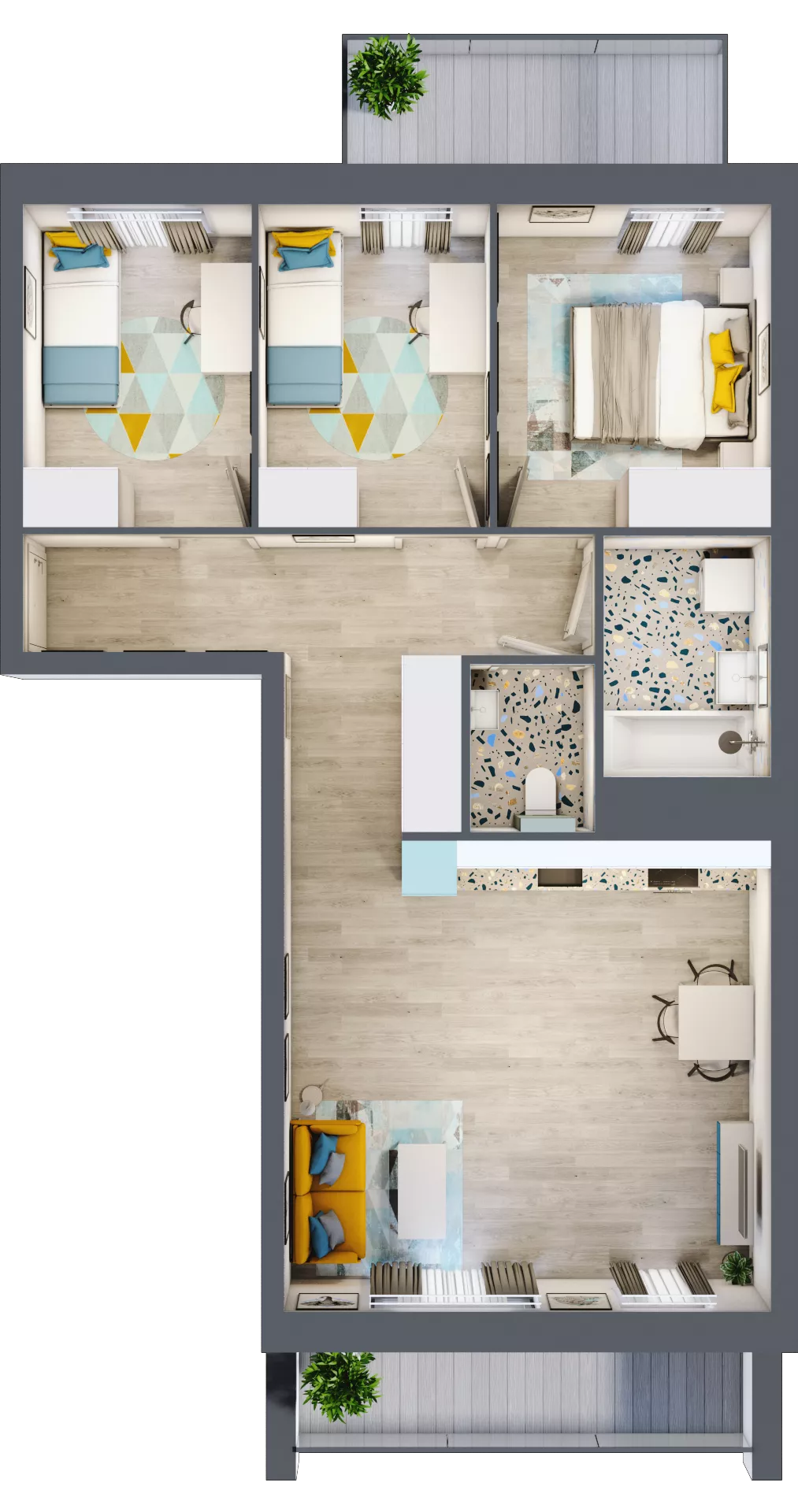 4 pokoje, mieszkanie 66,15 m², piętro 6, oferta nr M24, Kwietny Ogród, Lublin, Czechów Północny, Czechów Północny, ul. Edwarda Wojtasa