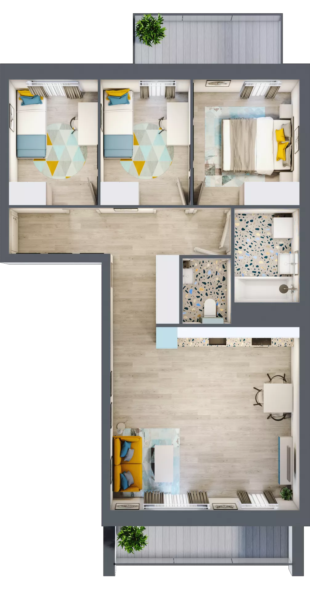 4 pokoje, mieszkanie 66,15 m², piętro 7, oferta nr M28, Kwietny Ogród, Lublin, Czechów Północny, Czechów Północny, ul. Edwarda Wojtasa