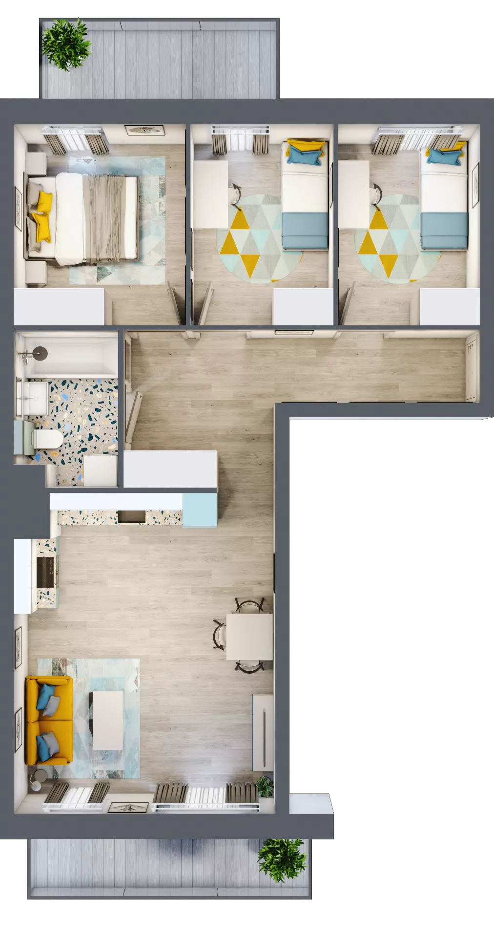 4 pokoje, mieszkanie 62,19 m², piętro 3, oferta nr M86, Kwietny Ogród, Lublin, Czechów Północny, Czechów Północny, ul. Edwarda Wojtasa