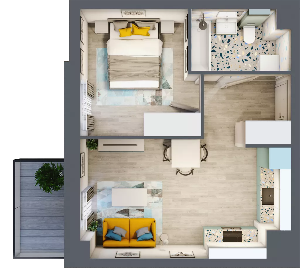 2 pokoje, mieszkanie 34,18 m², piętro 4, oferta nr M144, Kwietny Ogród, Lublin, Czechów Północny, Czechów Północny, ul. Edwarda Wojtasa