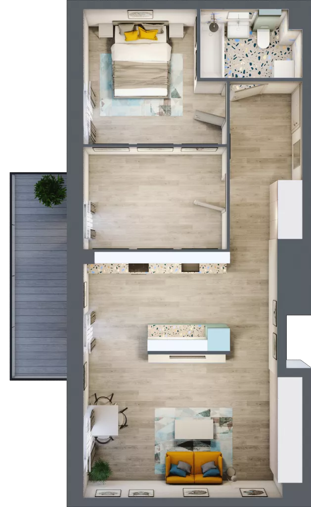 3 pokoje, mieszkanie 63,27 m², piętro 2, oferta nr M129, Kwietny Ogród, Lublin, Czechów Północny, Czechów Północny, ul. Edwarda Wojtasa