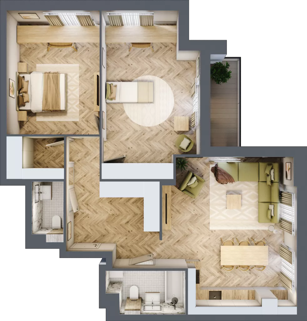 3 pokoje, mieszkanie 86,38 m², piętro 2, oferta nr 8, Zielony Zakątek, Warszawa, Włochy, Stare Włochy, ul. Krańcowa 5