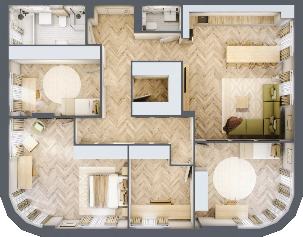 5 pokoi, mieszkanie 120,67 m², piętro 2, oferta nr 9, Zielony Zakątek, Warszawa, Włochy, Stare Włochy, ul. Krańcowa 5