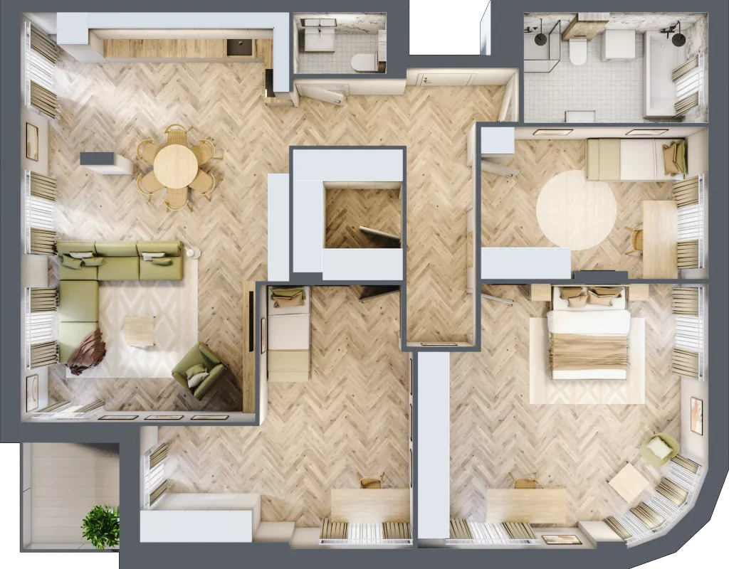 4 pokoje, mieszkanie 116,15 m², piętro 3, oferta nr 16, Zielony Zakątek, Warszawa, Włochy, Stare Włochy, ul. Krańcowa 5