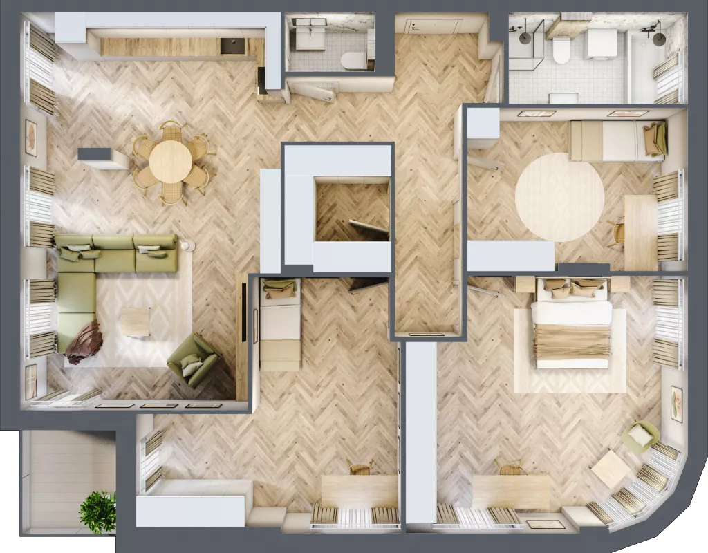 4 pokoje, mieszkanie 116,38 m², piętro 1, oferta nr 4, Zielony Zakątek, Warszawa, Włochy, Stare Włochy, ul. Krańcowa 5