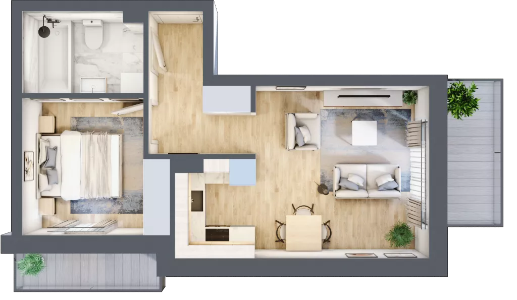 2 pokoje, mieszkanie 38,76 m², piętro 2, oferta nr 8, Stacja Olszynka, Warszawa, Praga Południe, Gocławek, ul. Załęże 14