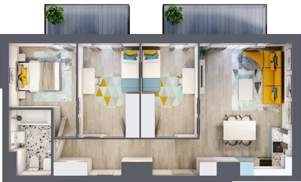 4 pokoje, mieszkanie 70,90 m², piętro 5, oferta nr M37, Nova Leszczyńska, Kielce, Sandomierskie, ul. Leszczyńska 65