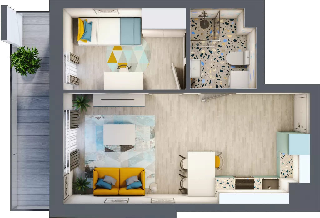 2 pokoje, mieszkanie 35,10 m², piętro 4, oferta nr M33, Nova Leszczyńska, Kielce, Sandomierskie, ul. Leszczyńska 65