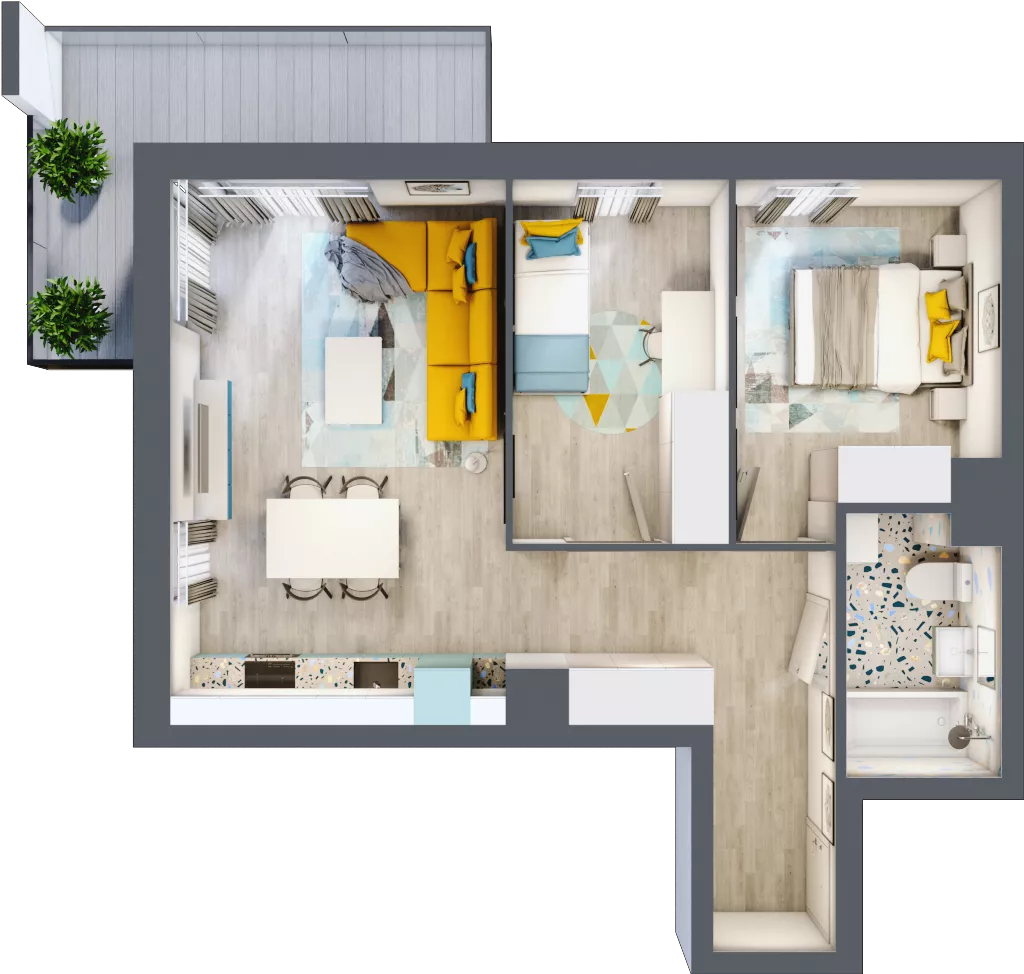 3 pokoje, mieszkanie 54,13 m², piętro 1, oferta nr M7, Nova Leszczyńska, Kielce, Sandomierskie, ul. Leszczyńska 65