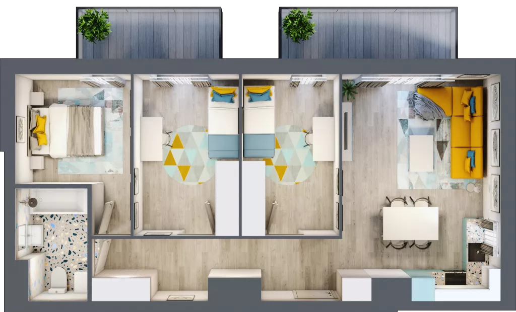 4 pokoje, mieszkanie 70,90 m², piętro 3, oferta nr M20, Nova Leszczyńska, Kielce, Sandomierskie, ul. Leszczyńska 65