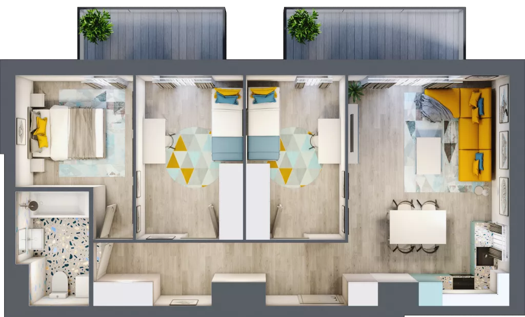 4 pokoje, mieszkanie 70,90 m², piętro 2, oferta nr M11, Nova Leszczyńska, Kielce, Sandomierskie, ul. Leszczyńska 65