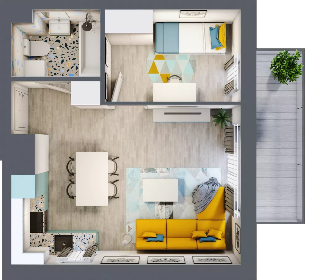 2 pokoje, mieszkanie 36,95 m², piętro 1, oferta nr M2, Nova Leszczyńska, Kielce, Sandomierskie, ul. Leszczyńska 65