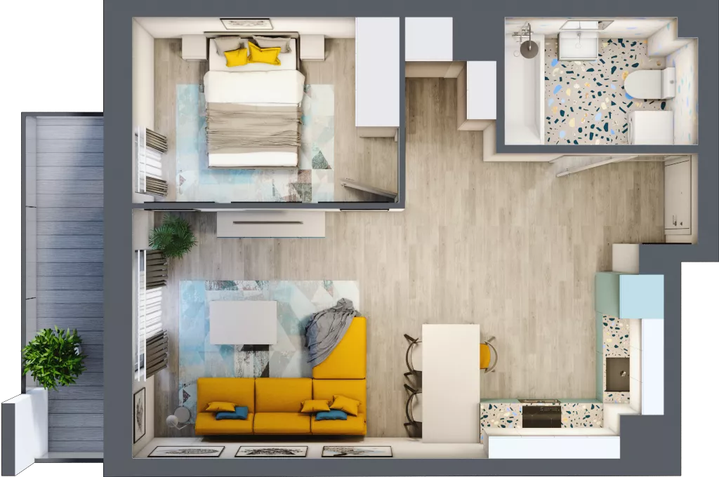 2 pokoje, mieszkanie 44,17 m², piętro 5, oferta nr M39, Nova Leszczyńska, Kielce, Sandomierskie, ul. Leszczyńska 65