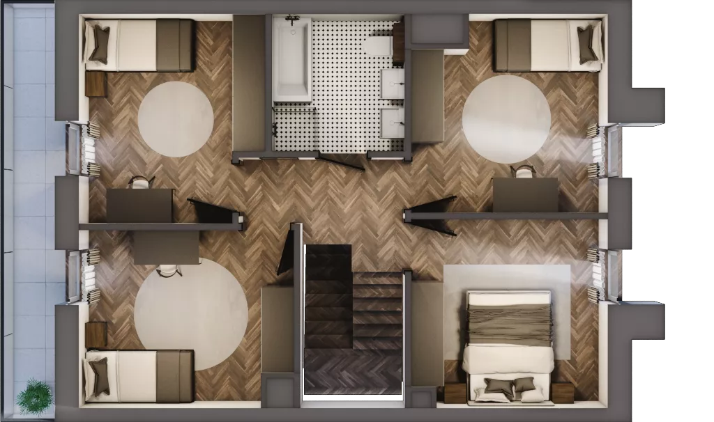 Dom 125,09 m², oferta nr A.1.3, Beskidzka Park, Łódź, Widzew, ul. Beskidzka 129