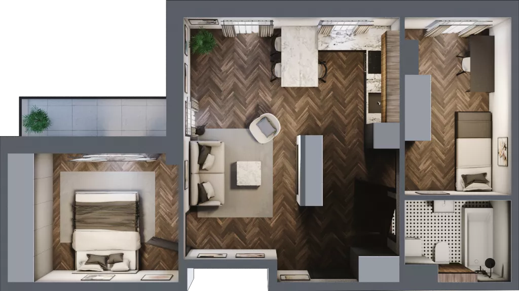 3 pokoje, mieszkanie 55,95 m², piętro 4, oferta nr M.4.6, Lipowa 43, Łódź, Polesie, Stare Polesie, ul. Lipowa 43