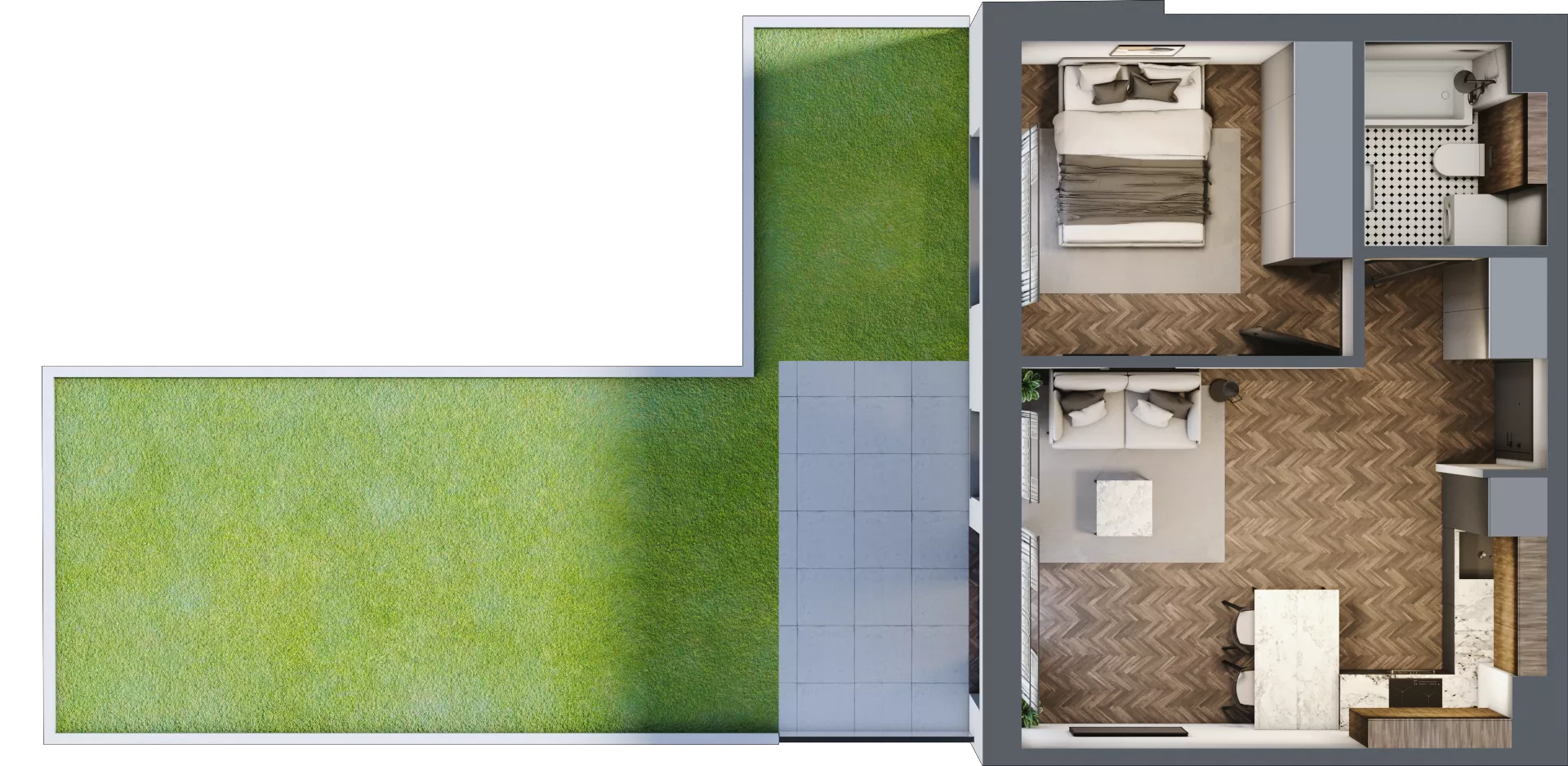 2 pokoje, mieszkanie 37,51 m², piętro 1, oferta nr M.1.9, Lipowa 43, Łódź, Polesie, Stare Polesie, ul. Lipowa 43