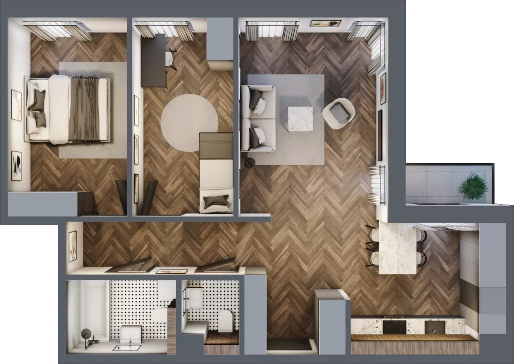 3 pokoje, mieszkanie 67,01 m², piętro 3, oferta nr M.3.5, Lipowa 43, Łódź, Polesie, Stare Polesie, ul. Lipowa 43