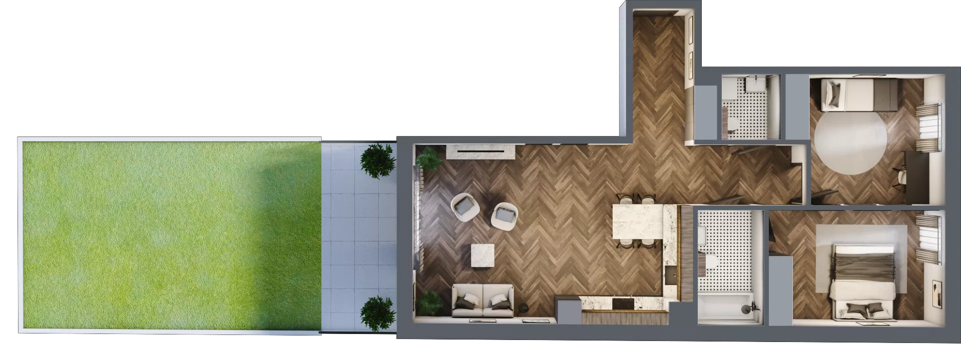 3 pokoje, mieszkanie 75,24 m², piętro 1, oferta nr M.1.7, Lipowa 43, Łódź, Polesie, Stare Polesie, ul. Lipowa 43