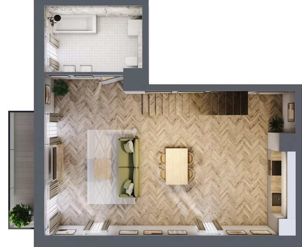 3 pokoje, mieszkanie 70,89 m², piętro 3, oferta nr M15, Aura Orłowo, Gdynia, Orłowo, Kolibki, ul. Aleja Zwycięstwa 193