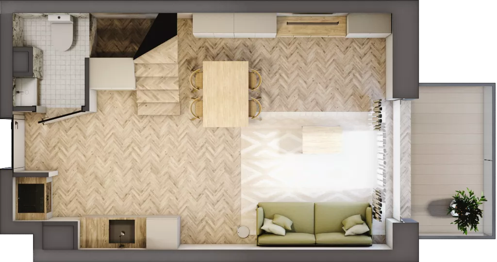 1 pokój, apartament 47,37 m², piętro 2, oferta nr 75, Marina Residence Puck, Puck, ul. Aleja Lipowa 4