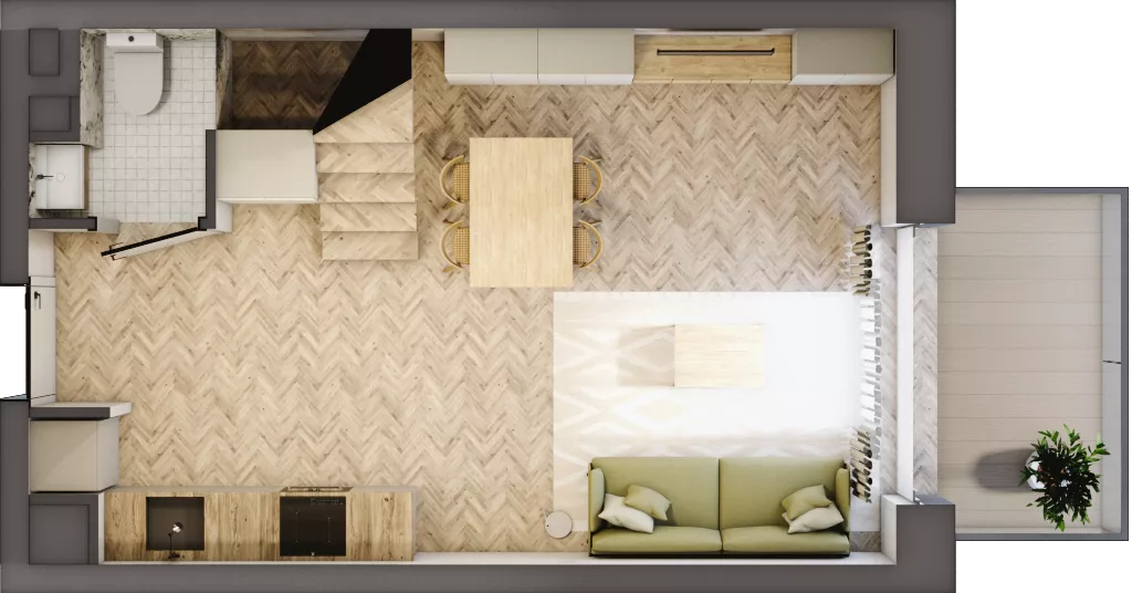 1 pokój, apartament 47,95 m², piętro 2, oferta nr 17, Marina Residence Puck, Puck, ul. Aleja Lipowa 4