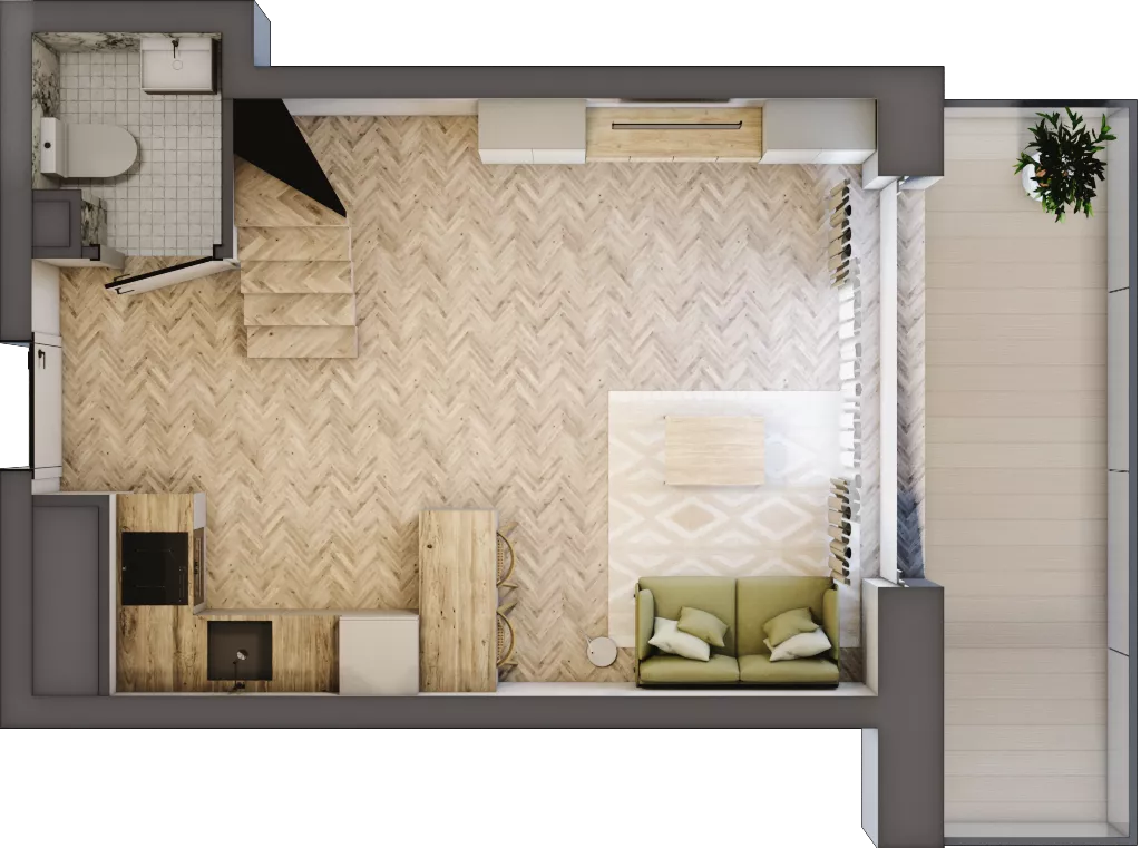 2 pokoje, apartament 59,95 m², piętro 2, oferta nr 20, Marina Residence Puck, Puck, ul. Aleja Lipowa 4