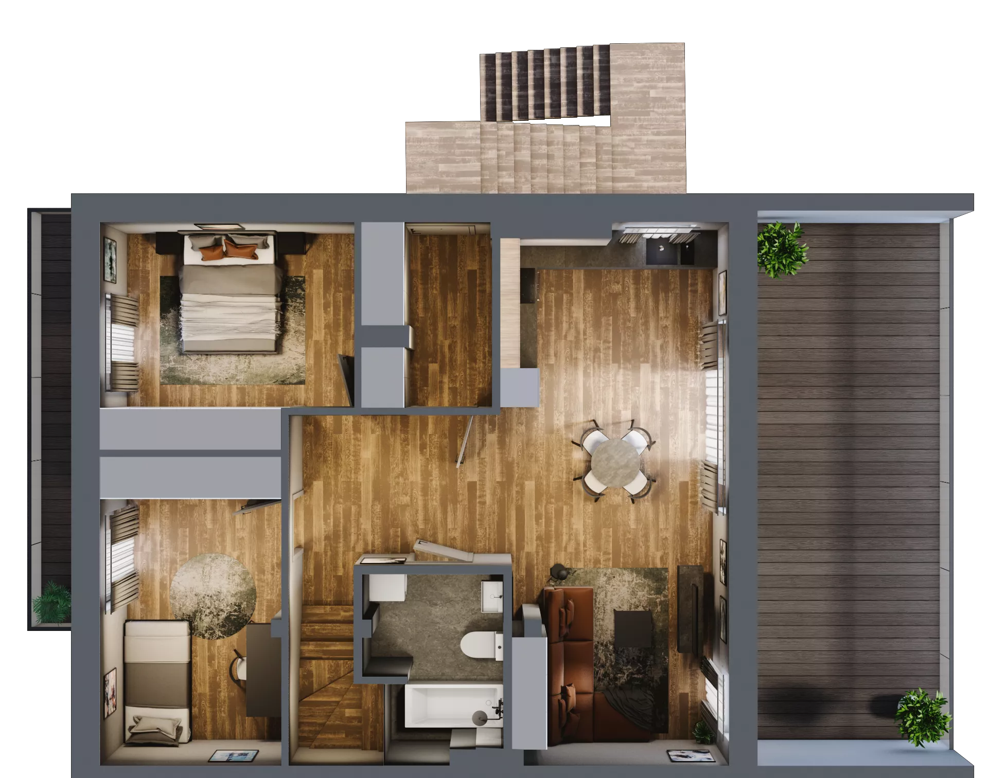 3 pokoje, mieszkanie 110,31 m², piętro 1, oferta nr M30, Osiedle Bliskie, Domaszowice, ul. Mokra