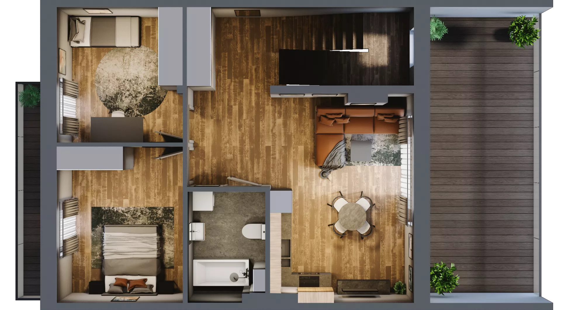 3 pokoje, mieszkanie 121,15 m², piętro 1, oferta nr M32, Osiedle Bliskie, Domaszowice, ul. Mokra