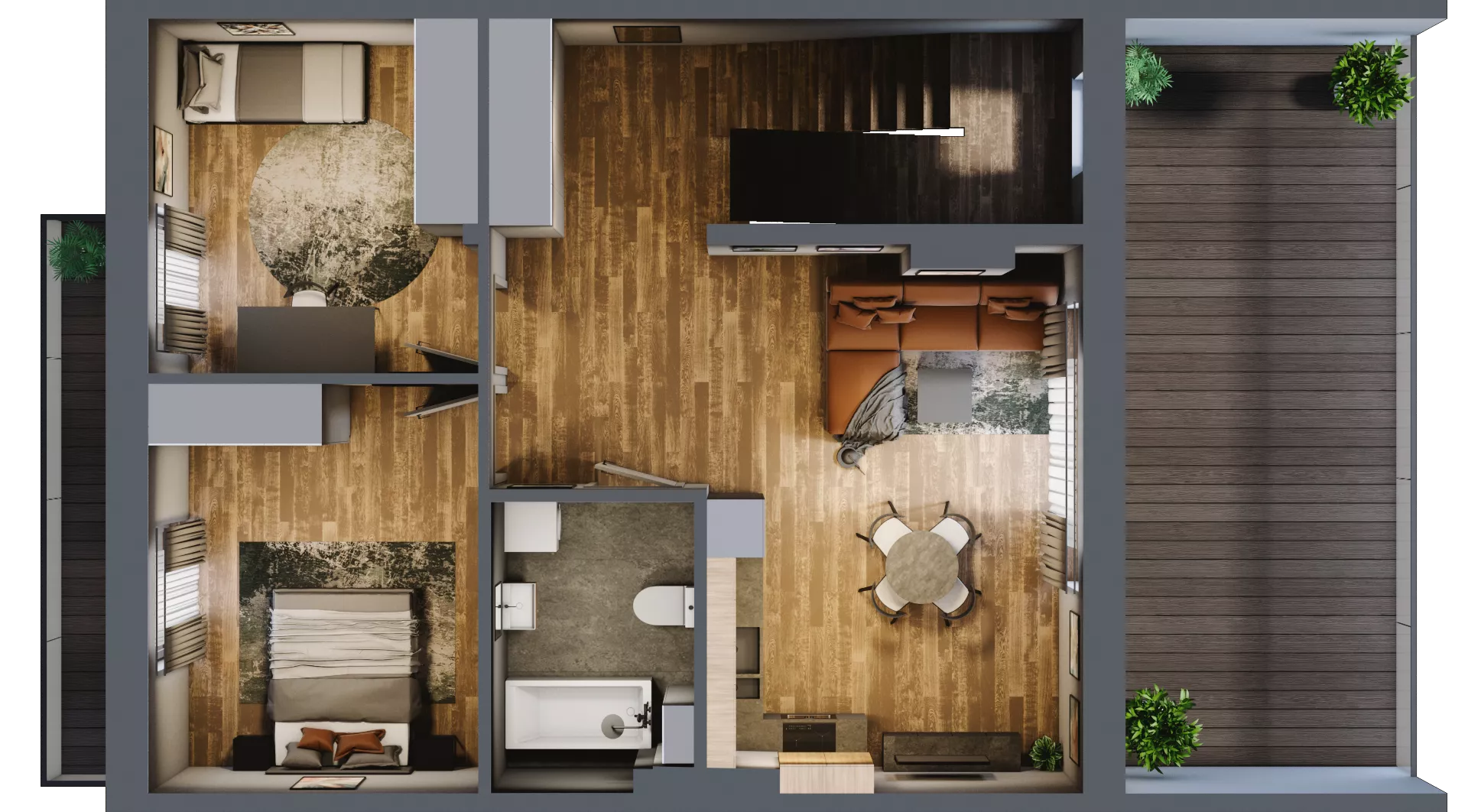 3 pokoje, mieszkanie 121,15 m², piętro 1, oferta nr M40, Osiedle Bliskie, Domaszowice, ul. Mokra