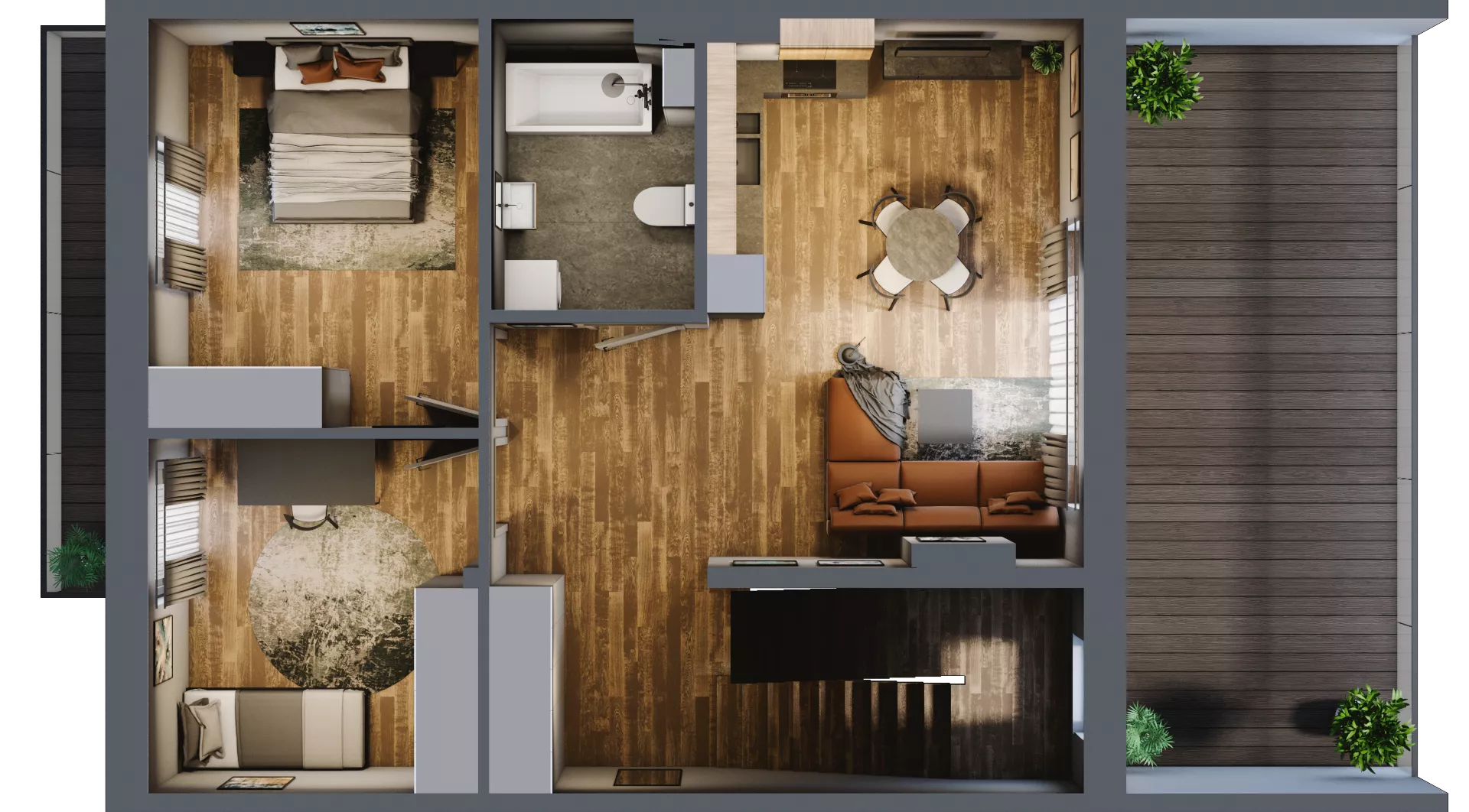 3 pokoje, mieszkanie 121,15 m², piętro 1, oferta nr M34, Osiedle Bliskie, Domaszowice, ul. Mokra