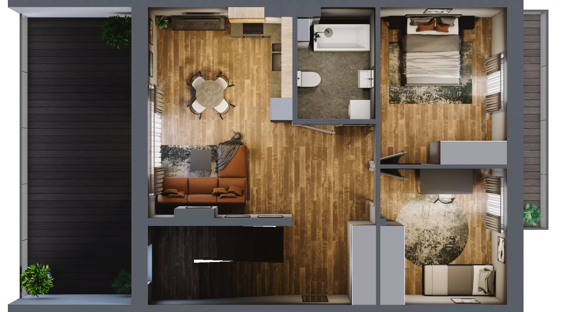 3 pokoje, mieszkanie 121,15 m², piętro 1, oferta nr M52, Osiedle Bliskie, Domaszowice, ul. Mokra