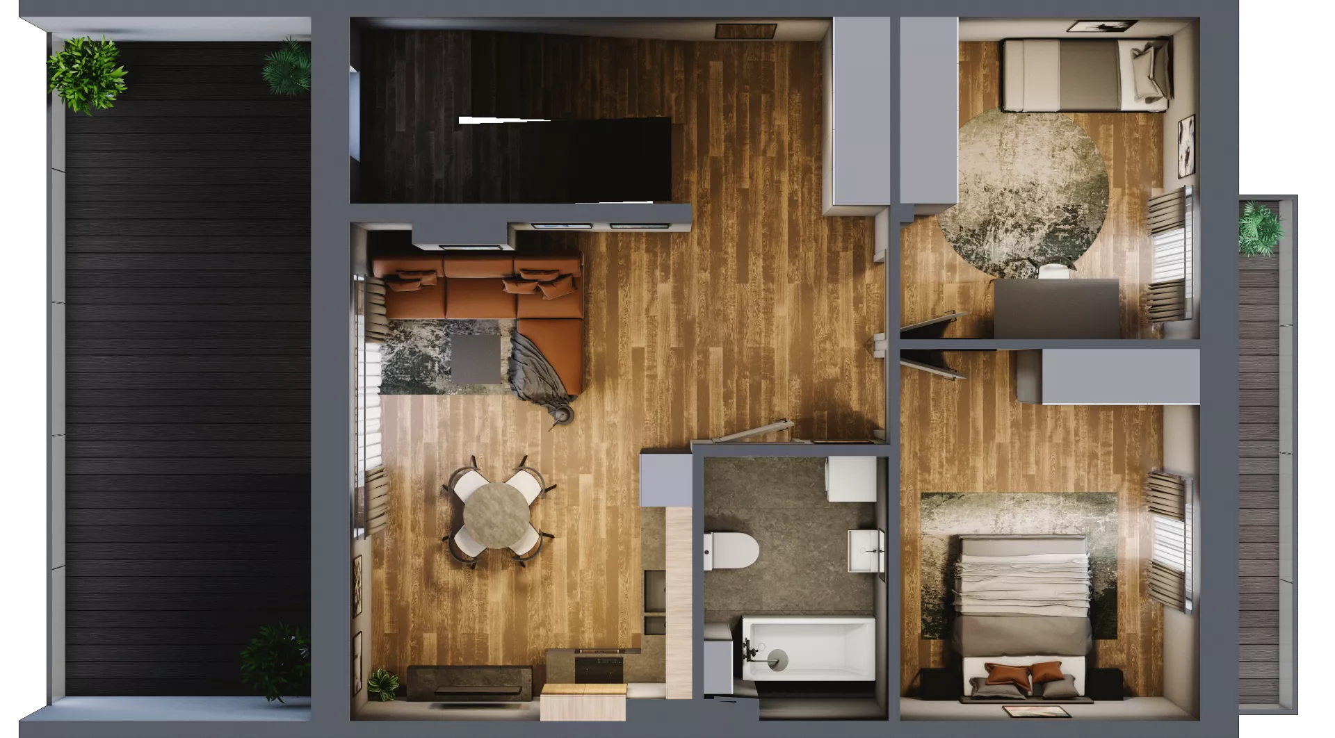 3 pokoje, mieszkanie 121,15 m², piętro 1, oferta nr M54, Osiedle Bliskie, Domaszowice, ul. Mokra