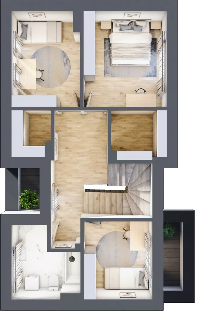 Dom 149,60 m², oferta nr A1, Osiedle Stare Gliwice, Gliwice, Stare Gliwice, ul. Wiejska 35-37