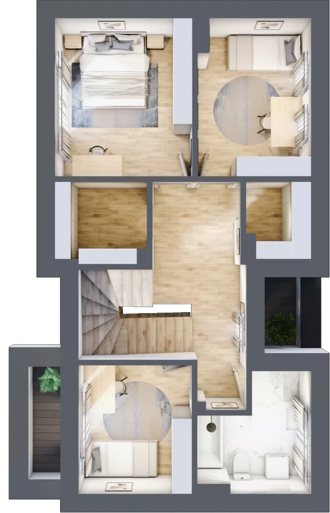 Dom 147,00 m², oferta nr A13, Osiedle Stare Gliwice, Gliwice, Stare Gliwice, ul. Wiejska 35-37