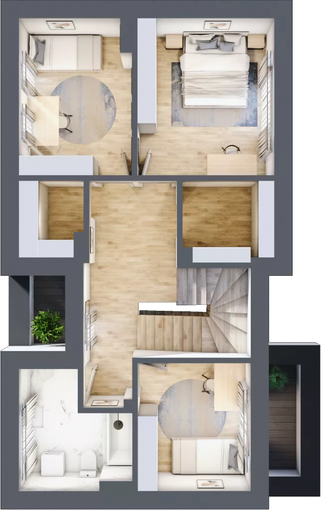 Dom 149,18 m², oferta nr A3, Osiedle Stare Gliwice, Gliwice, Stare Gliwice, ul. Wiejska 35-37