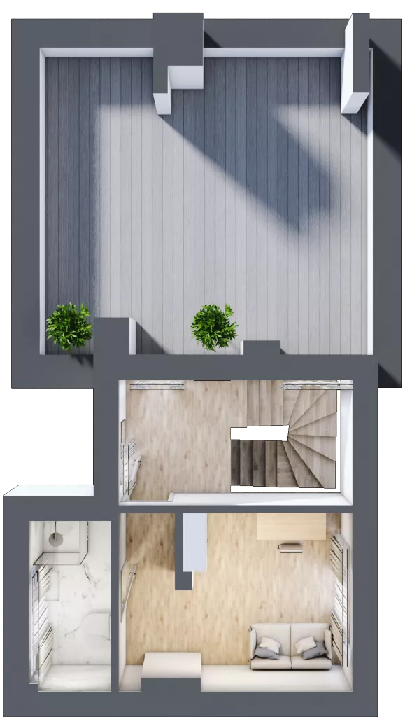 Dom 146,85 m², oferta nr A6, Osiedle Stare Gliwice, Gliwice, Stare Gliwice, ul. Wiejska 35-37