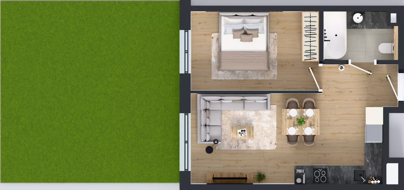 2 pokoje, mieszkanie 37,91 m², parter, oferta nr AA0009, Orneko, Warszawa, Białołęka, ul. Cieślewskich / Ornecka