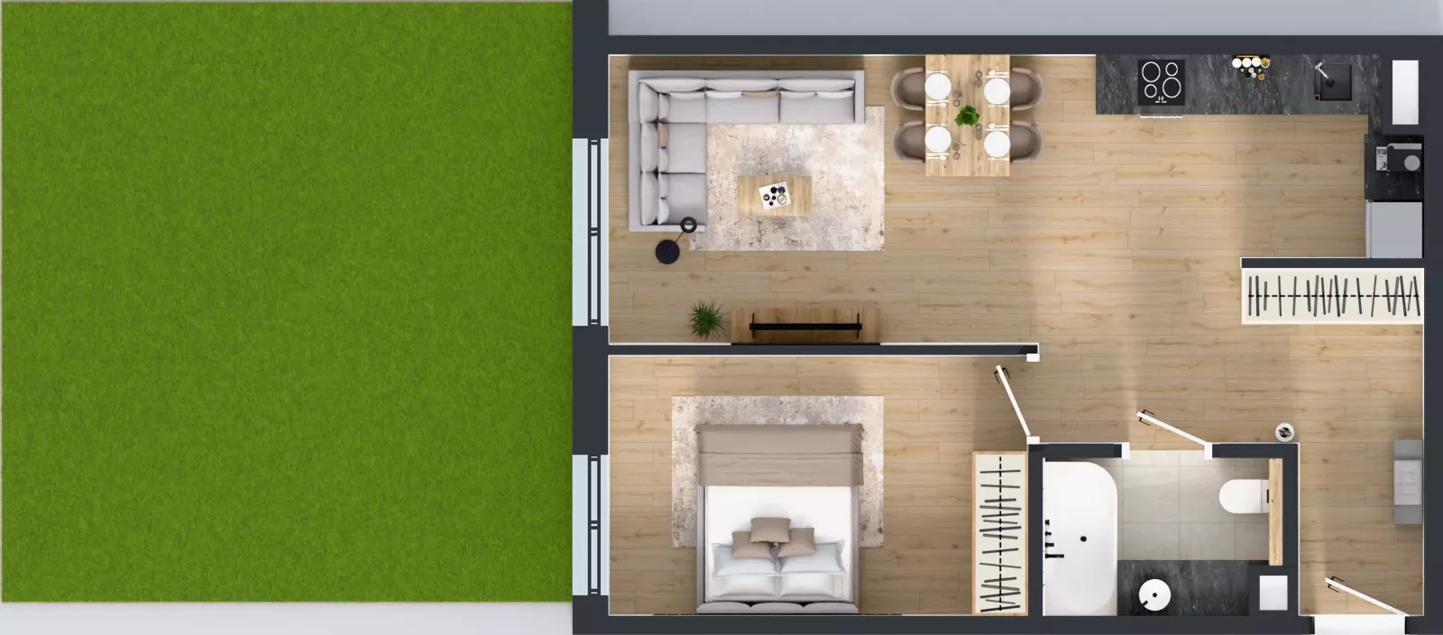 2 pokoje, mieszkanie 47,16 m², parter, oferta nr AA0010, Orneko, Warszawa, Białołęka, ul. Cieślewskich / Ornecka