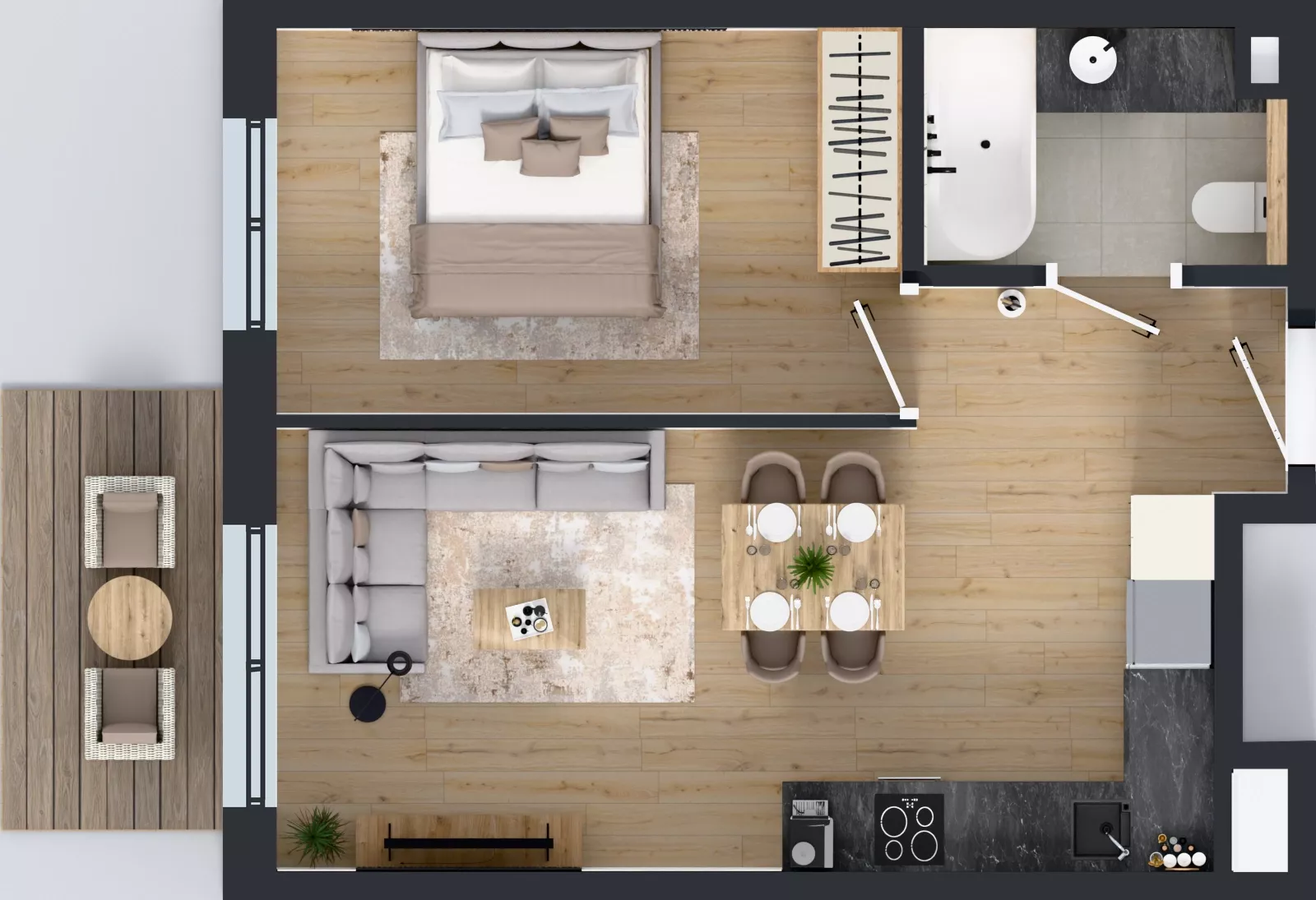 2 pokoje, mieszkanie 37,91 m², piętro 1, oferta nr AA0117, Orneko, Warszawa, Białołęka, ul. Cieślewskich / Ornecka
