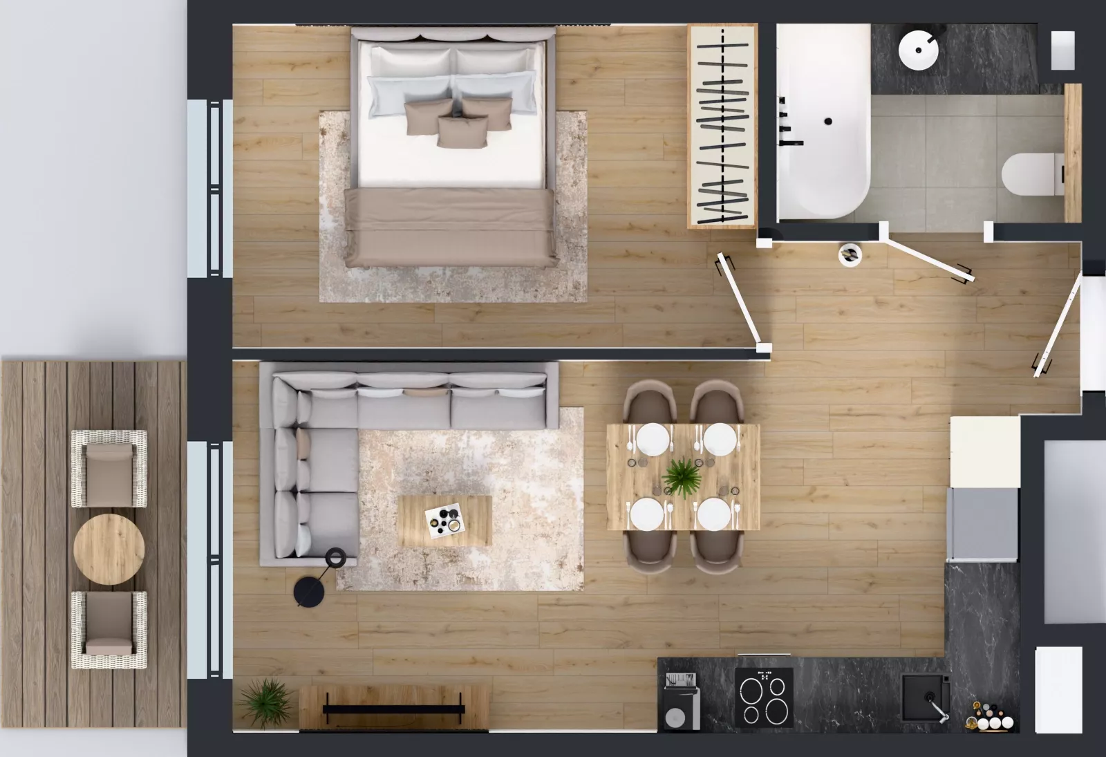 2 pokoje, mieszkanie 37,91 m², piętro 1, oferta nr AA0118, Orneko, Warszawa, Białołęka, ul. Cieślewskich / Ornecka