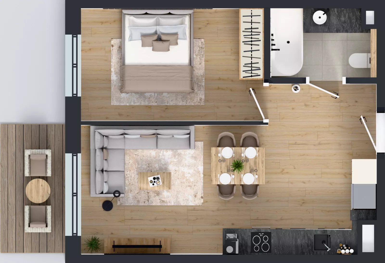 2 pokoje, mieszkanie 38,83 m², piętro 1, oferta nr AA0120, Orneko, Warszawa, Białołęka, ul. Cieślewskich / Ornecka