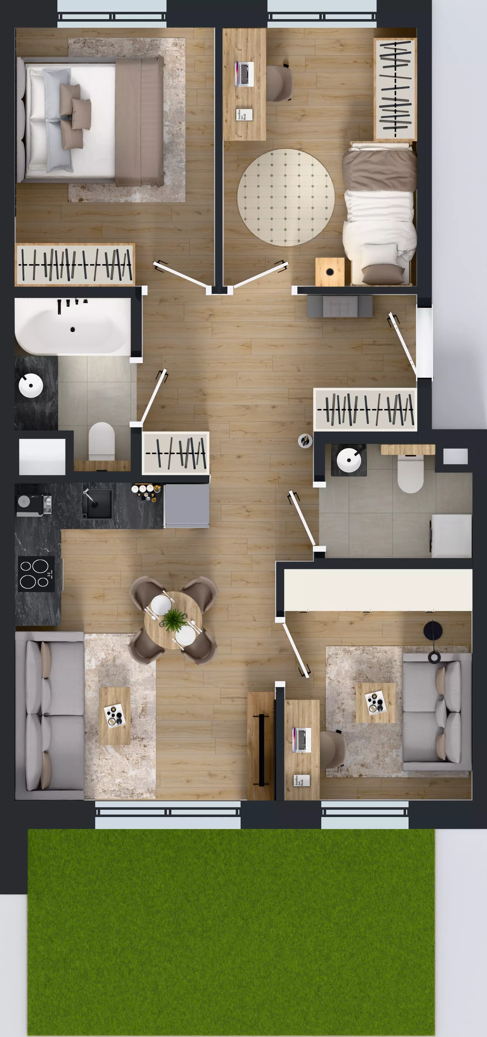 4 pokoje, mieszkanie 59,56 m², parter, oferta nr AB0066, Orneko, Warszawa, Białołęka, ul. Cieślewskich / Ornecka