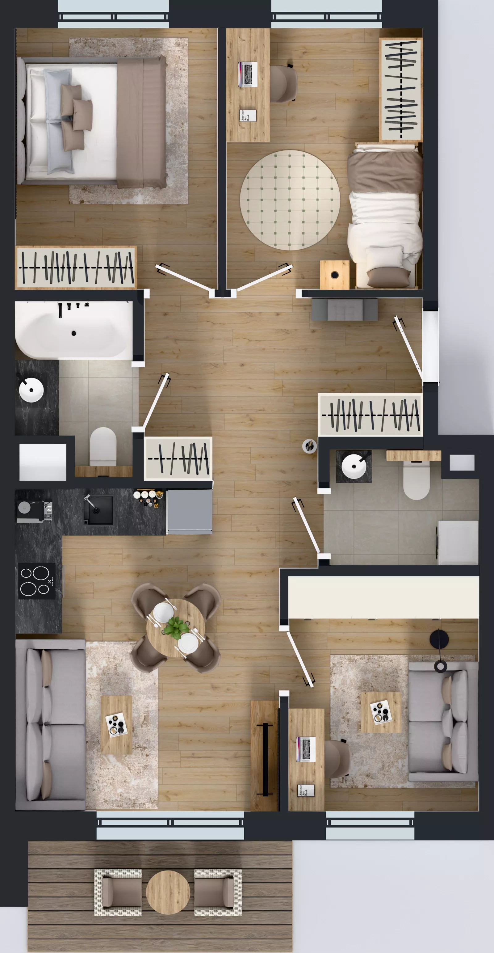 4 pokoje, mieszkanie 59,21 m², piętro 2, oferta nr AB0278, Orneko, Warszawa, Białołęka, ul. Cieślewskich / Ornecka