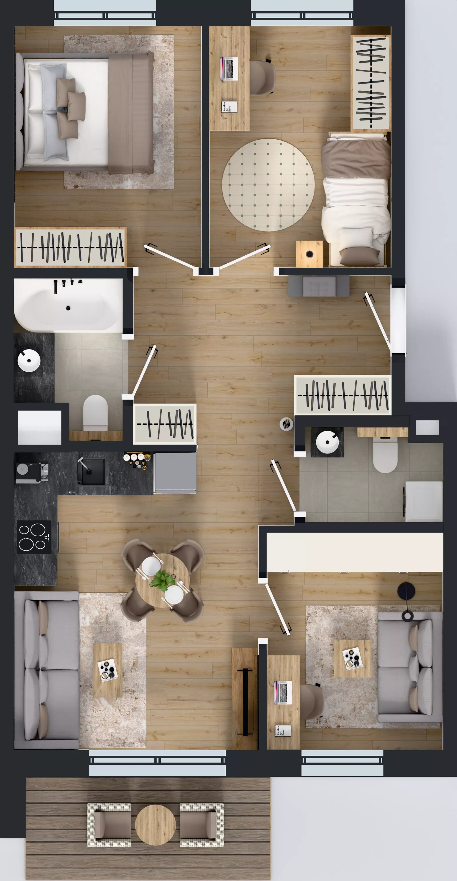 4 pokoje, mieszkanie 59,56 m², piętro 3, oferta nr AB0384, Orneko, Warszawa, Białołęka, ul. Cieślewskich / Ornecka
