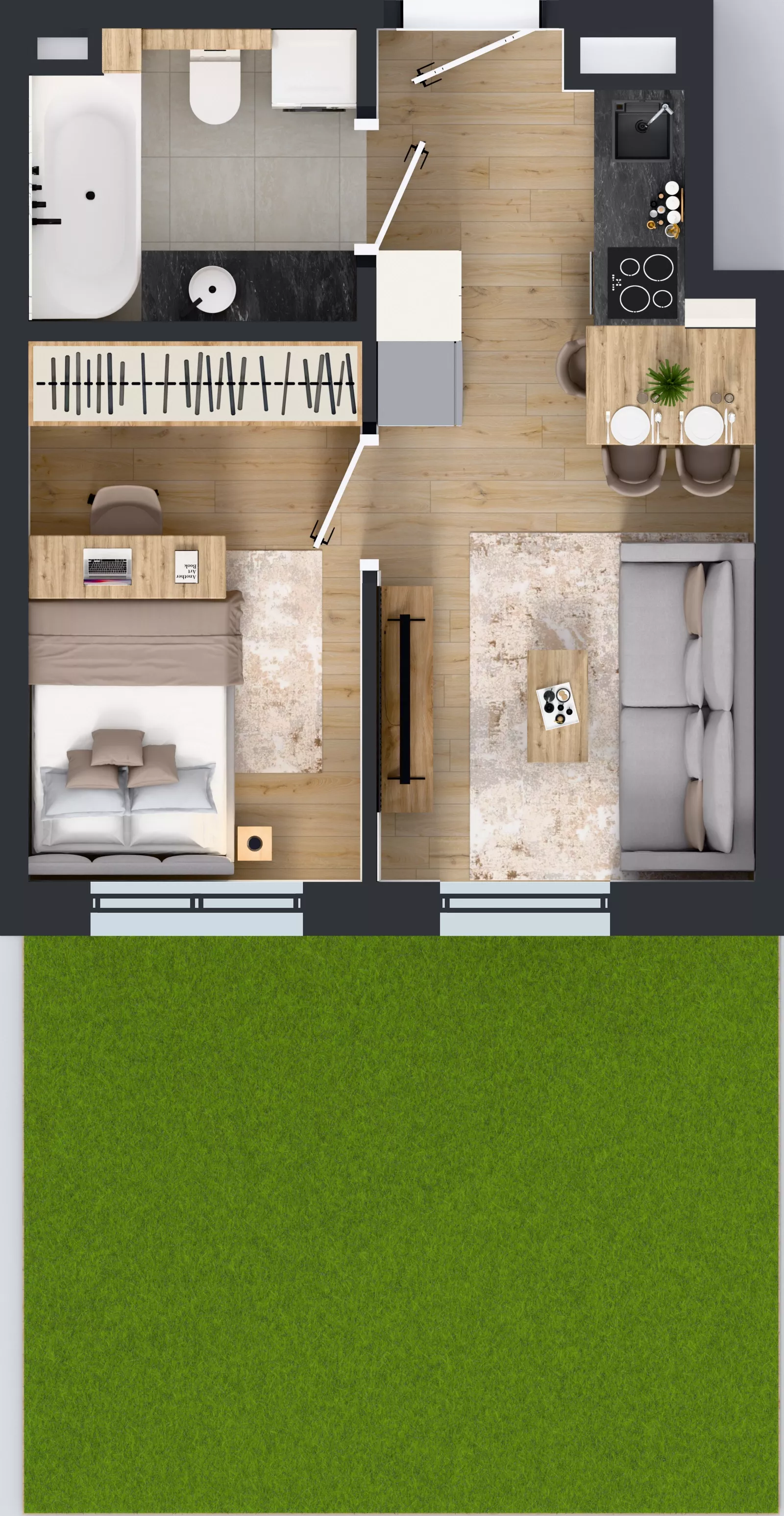 2 pokoje, mieszkanie 26,98 m², parter, oferta nr AC0092, Orneko, Warszawa, Białołęka, ul. Cieślewskich / Ornecka