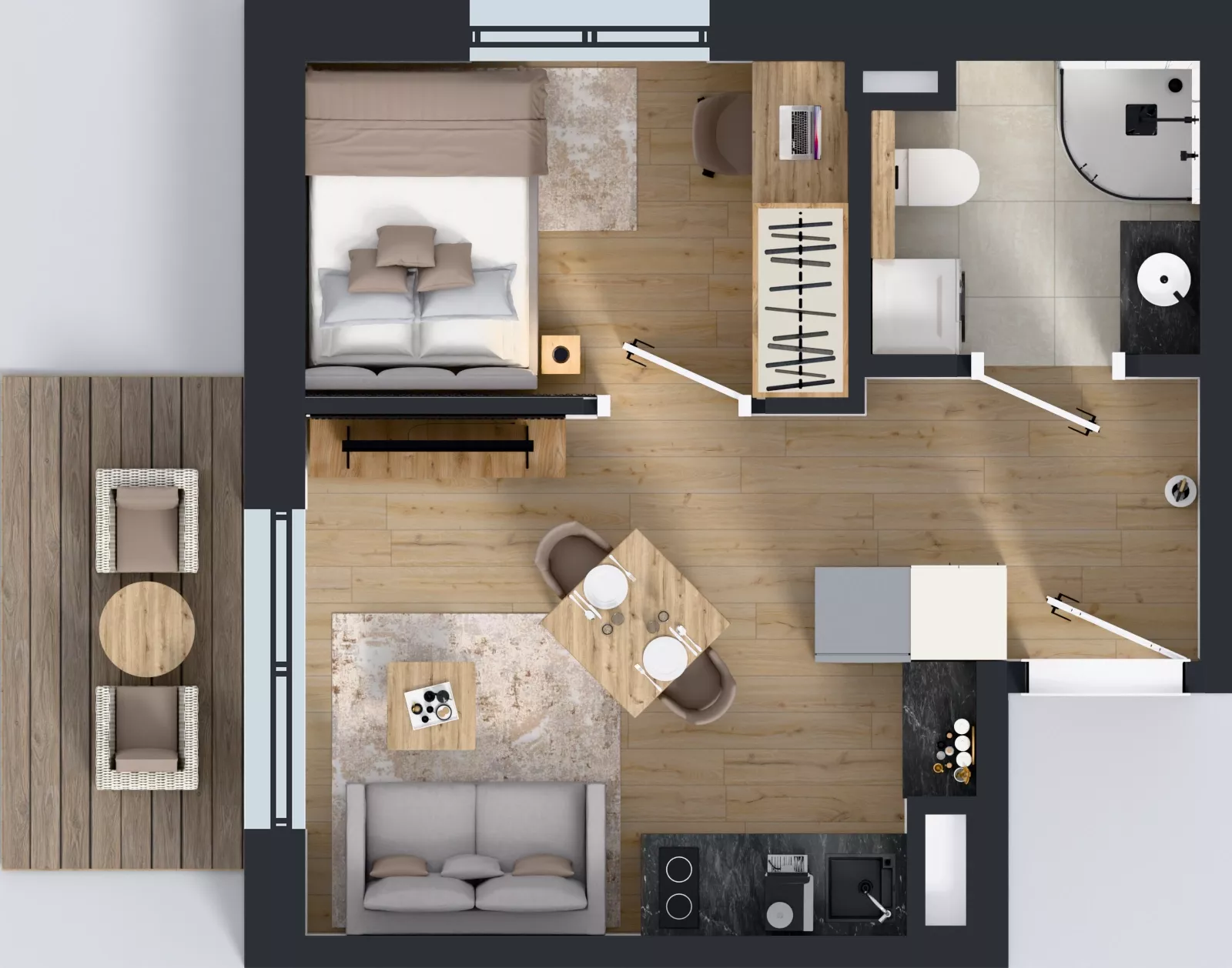 2 pokoje, mieszkanie 25,38 m², piętro 4, oferta nr AC04108, Orneko, Warszawa, Białołęka, ul. Cieślewskich / Ornecka