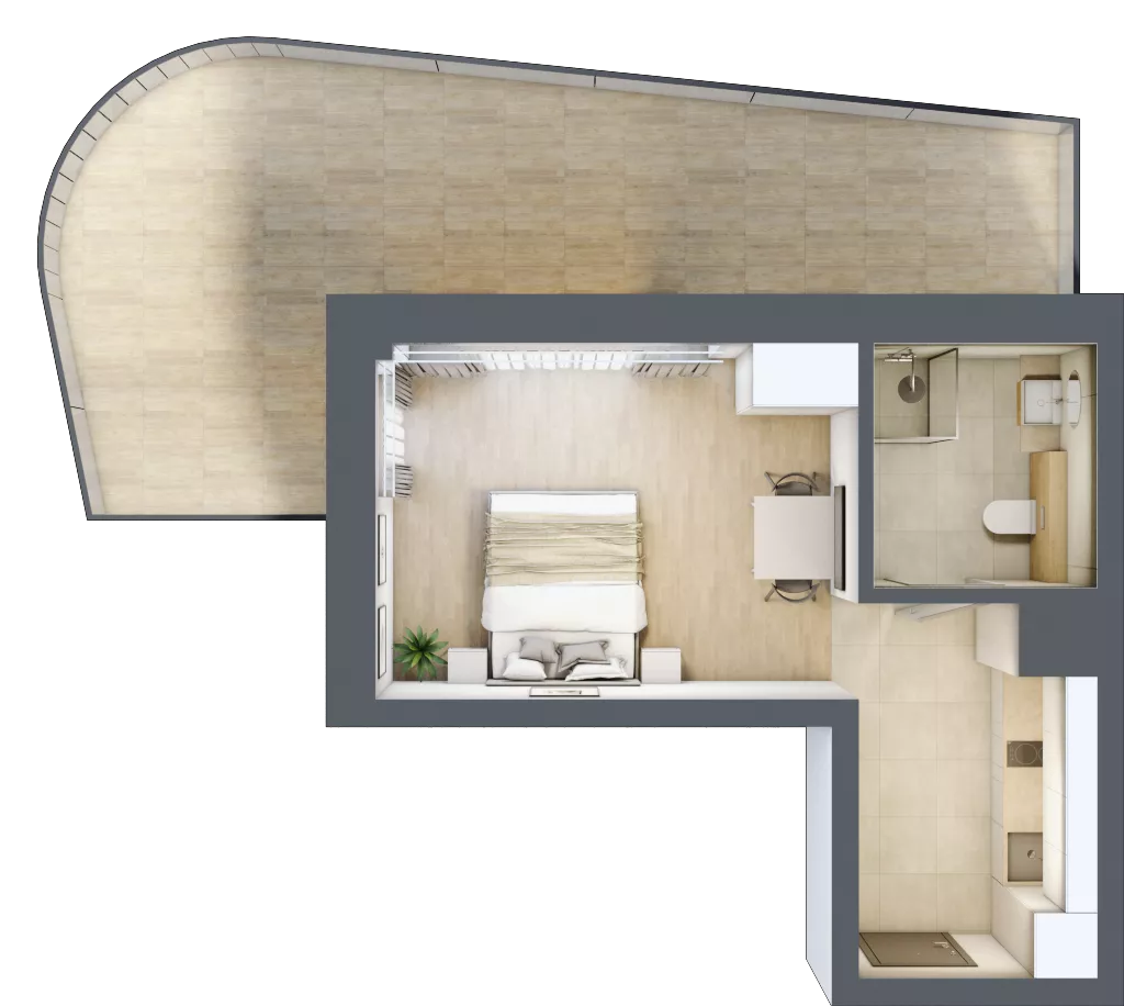 1 pokój, lokal inwestycyjny 28,16 m², piętro 2, oferta nr B3.06, Aquamarina 3, Międzyzdroje, ul. Gryfa Pomorskiego 80 b