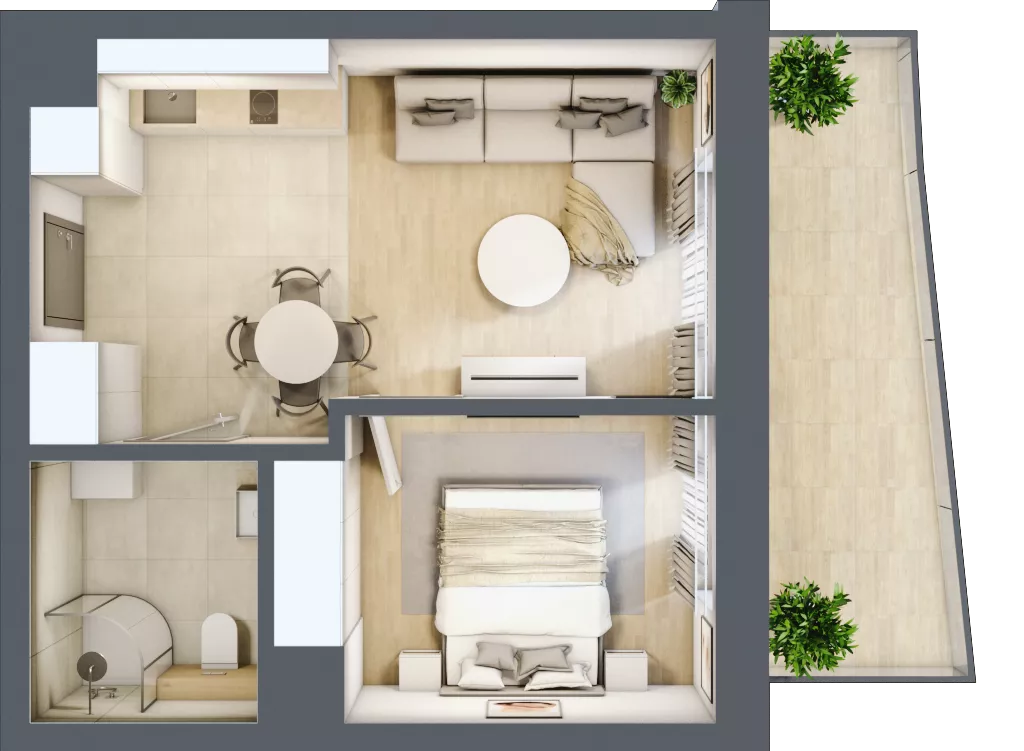 2 pokoje, lokal inwestycyjny 34,38 m², piętro 4, oferta nr C5.11, Aquamarina 3, Międzyzdroje, ul. Gryfa Pomorskiego 80 b